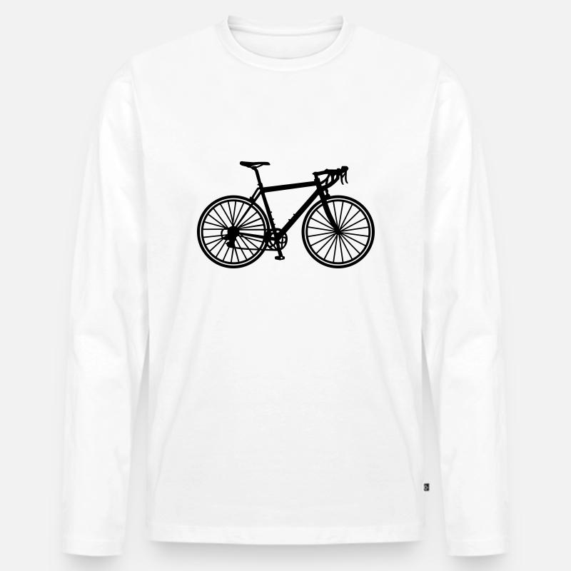 Fahrrad - Männer Premium Bio Langarmshirt - Weiß