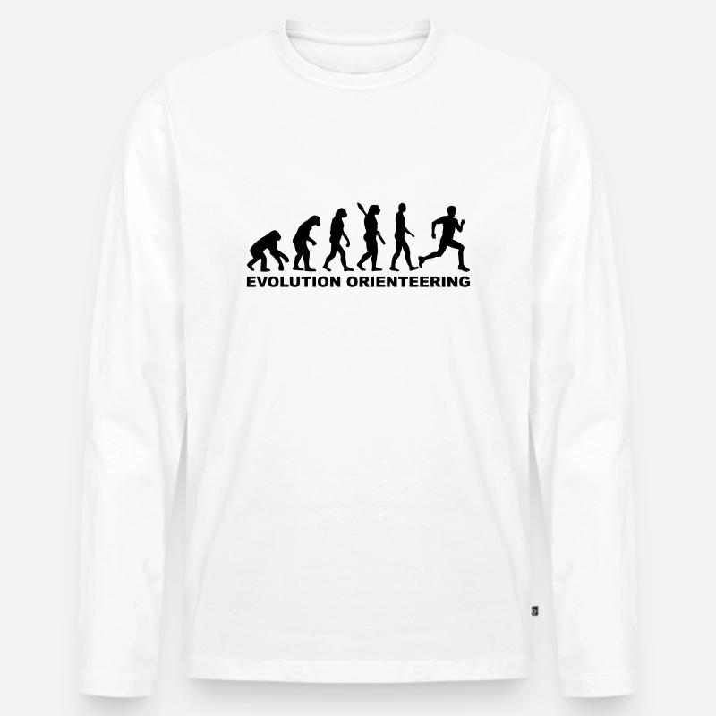 Evolution Orienteering - Men's Premium Organic Long Sleeve Shirt - white