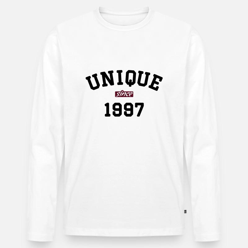 Unique Since 1997 - Männer Premium Bio Langarmshirt - Weiß