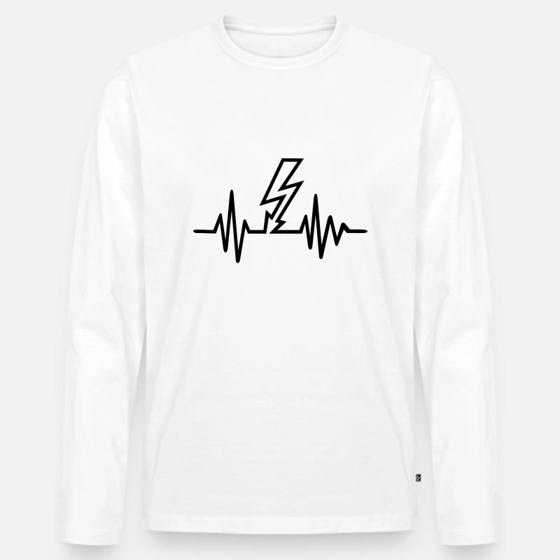 Elektriker - Männer Premium Bio Langarmshirt - Weiß