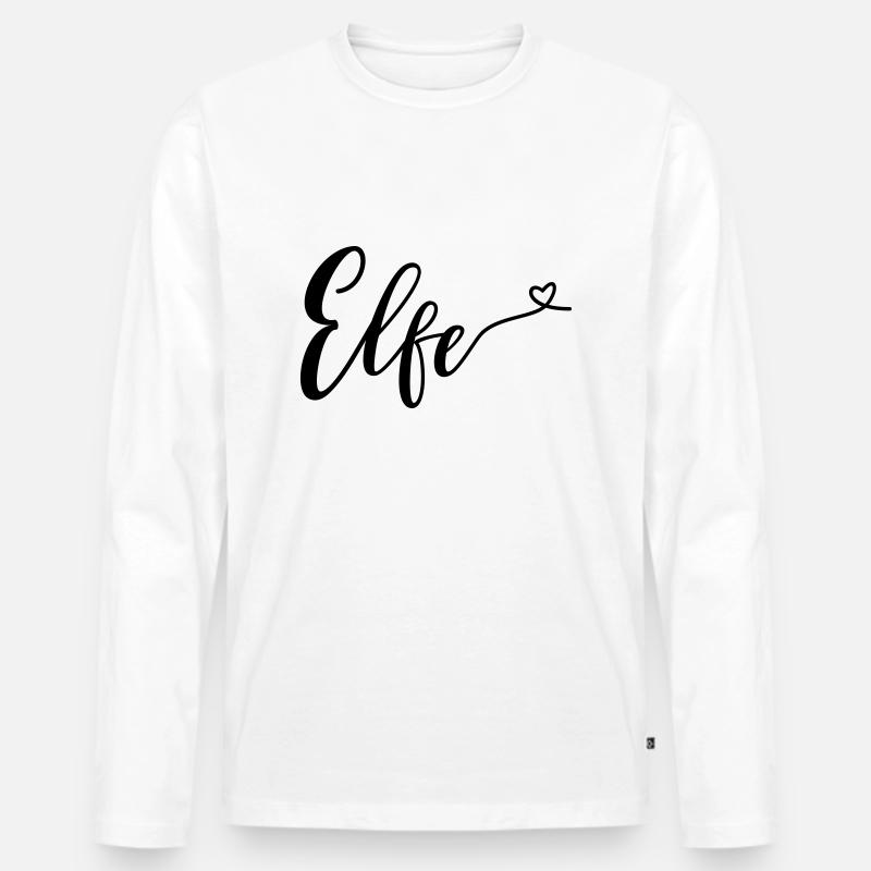 elfe - Männer Premium Bio Langarmshirt - Weiß