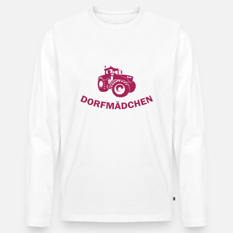 dorfmaedchen - Männer Premium Bio Langarmshirt - Weiß