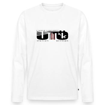 UTÖ LIGHTHOUSE ISLAND Textiles marins et cadeaux - T-shirt manches longues Premium bio Homme - blanc - Devant - Nico (187cm)