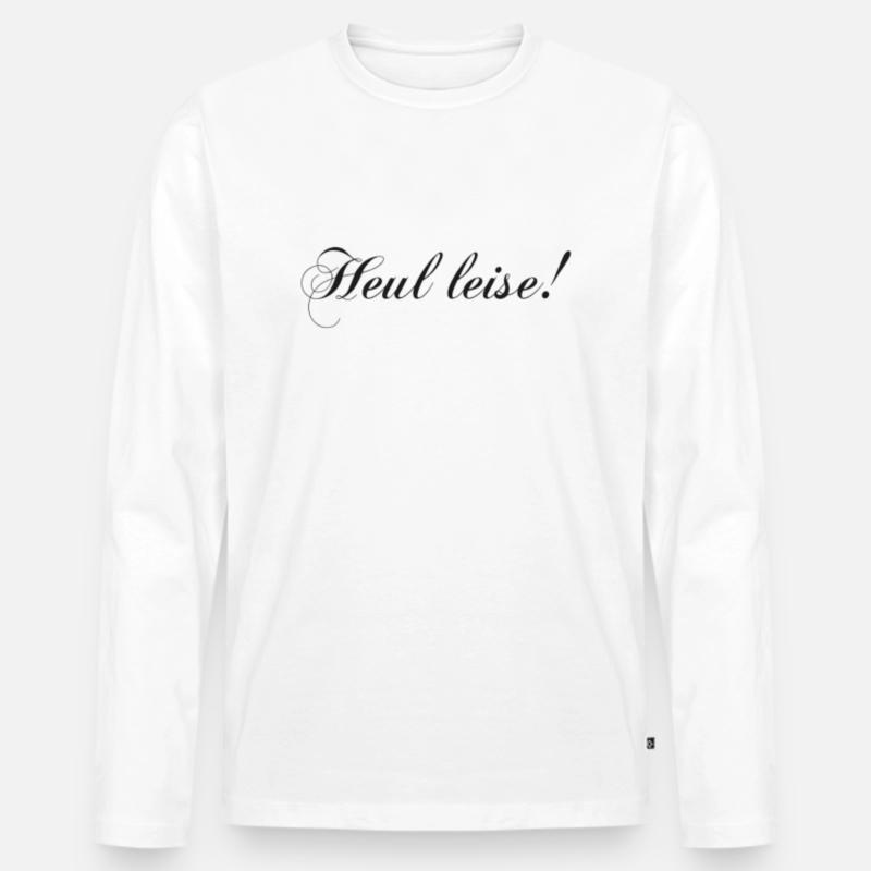 Heul - Männer Premium Bio Langarmshirt - Weiß