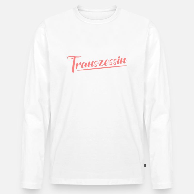 Transzessin - Männer Premium Bio Langarmshirt - Weiß