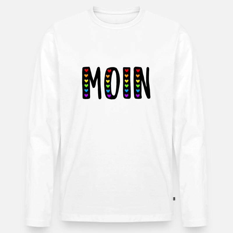 MOIN - Männer Premium Bio Langarmshirt - Weiß
