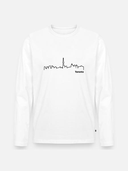 Toronto - Men's Premium Organic Long Sleeve Shirt - white