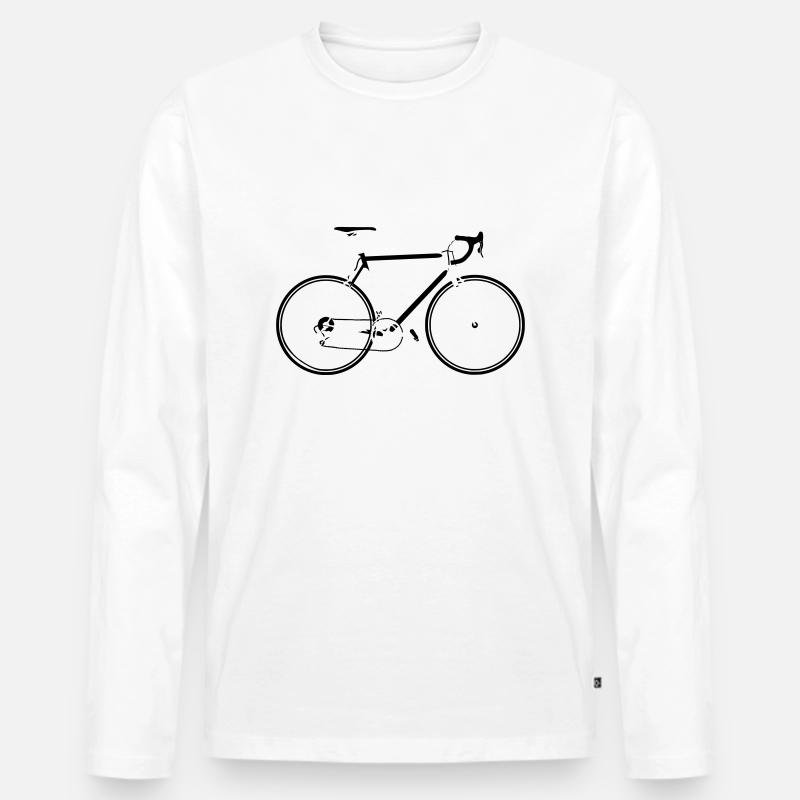 Fahrrad - Männer Premium Bio Langarmshirt - Weiß