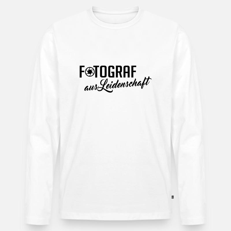 fotograf aus leidenschaft - Männer Premium Bio Langarmshirt - Weiß