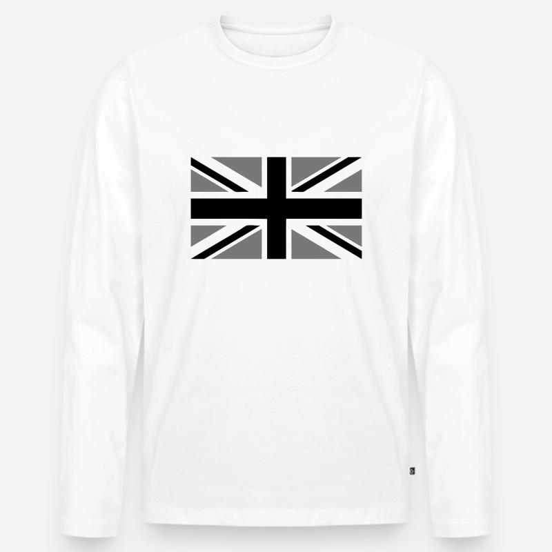 union jack - Men's Premium Organic Long Sleeve Shirt - white