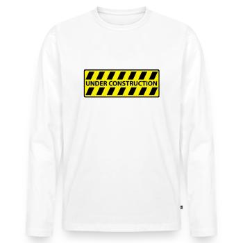 Under Construction - Männer Premium Bio Langarmshirt - Weiß - Vorne - Nico (187cm)