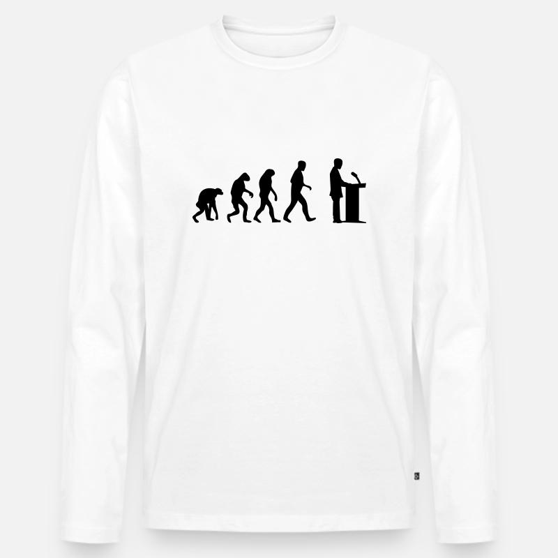 speaker evolution - Men's Premium Organic Long Sleeve Shirt - white
