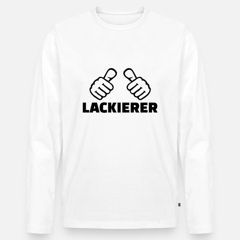 Lackierer - Männer Premium Bio Langarmshirt - Weiß