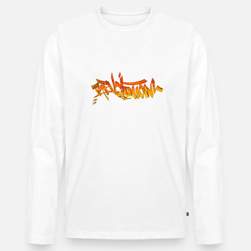 Revolution graffiti - Männer Premium Bio Langarmshirt - Weiß