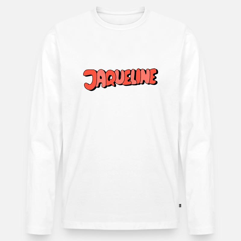 Jaqueline - Männer Premium Bio Langarmshirt - Weiß