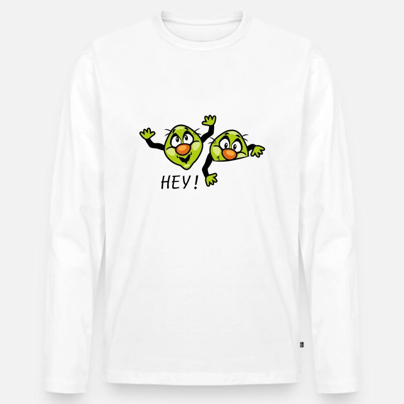 Hallöchen - Männer Premium Bio Langarmshirt - Weiß