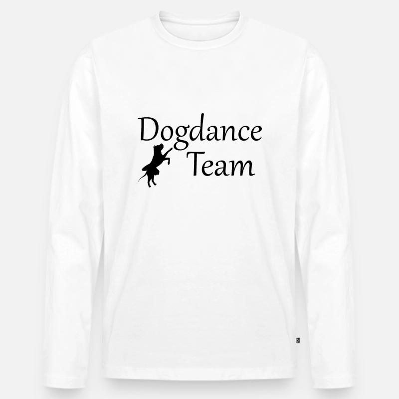 Dancing Dance Music - Männer Premium Bio Langarmshirt - Weiß