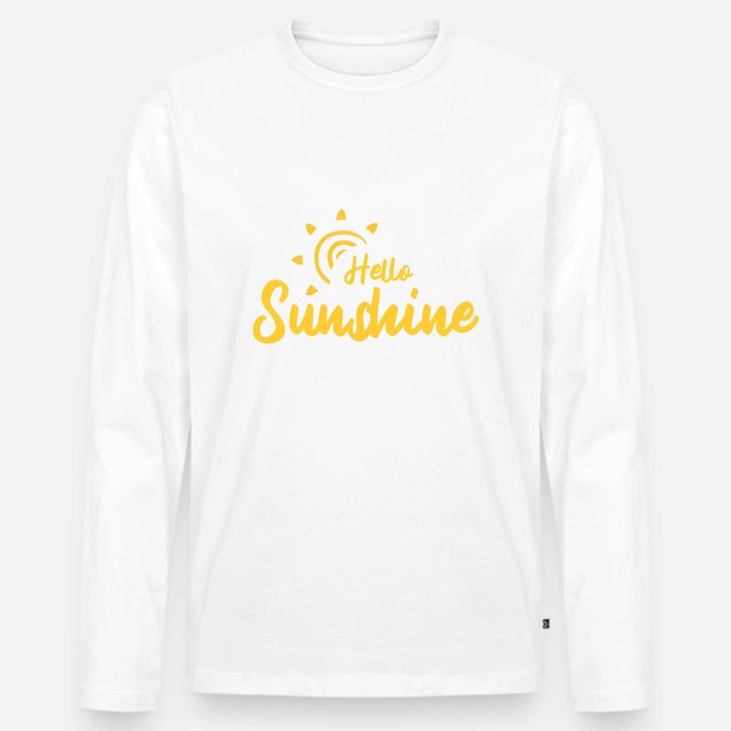 Hello Sunshine - Männer Premium Bio Langarmshirt - undefined