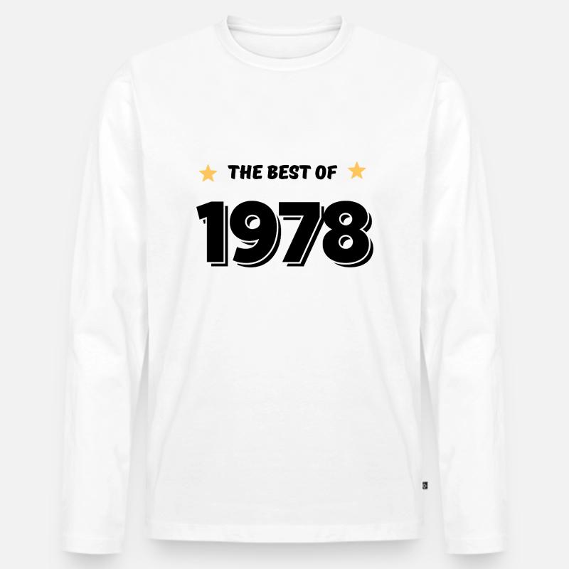 Das Beste von 1978 - Männer Premium Bio Langarmshirt - Weiß