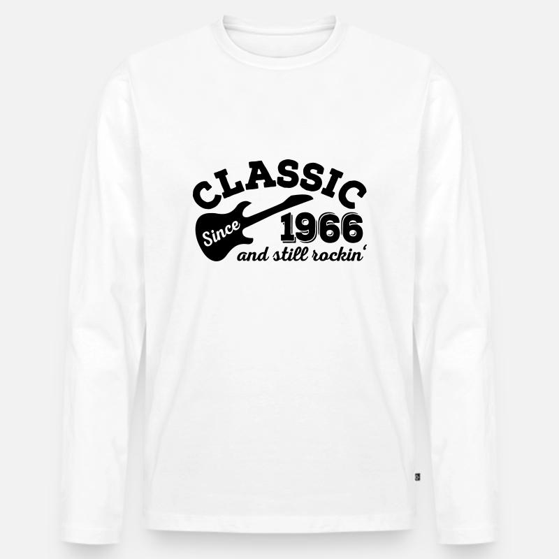 1966 - Männer Premium Bio Langarmshirt - Weiß