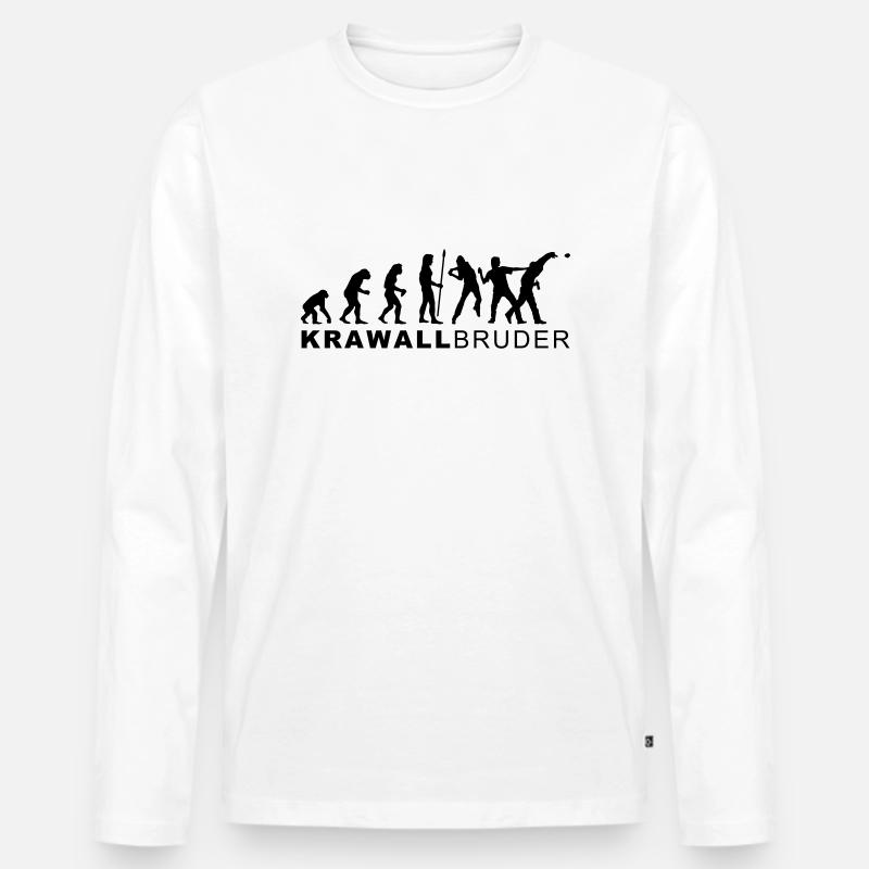 evolution_krawallbruder2 - Men's Premium Organic Long Sleeve Shirt - white