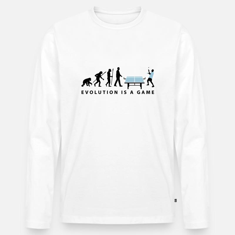 evolution_table_tennis_072012_c_2c - Männer Premium Bio Langarmshirt - Weiß