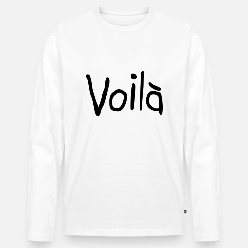 Sprüche - Männer Premium Bio Langarmshirt - Weiß