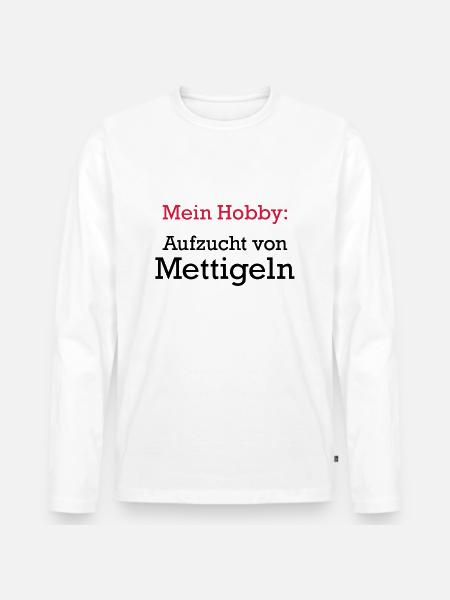 Mettigel - Men's Premium Organic Long Sleeve Shirt - white