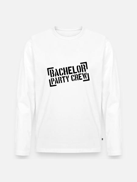 Bachelor Party Crew Stempel - Men's Premium Organic Long Sleeve Shirt - white