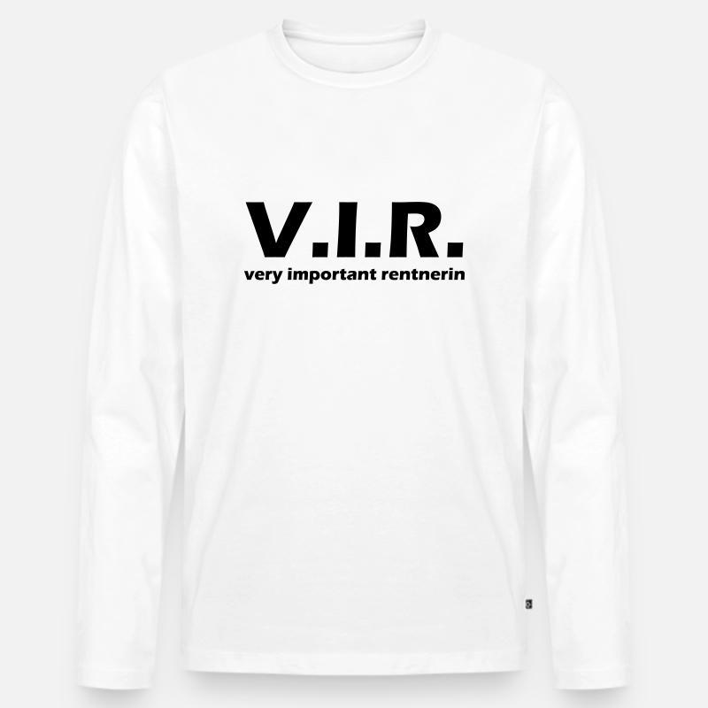 rentnerin - Männer Premium Bio Langarmshirt - Weiß