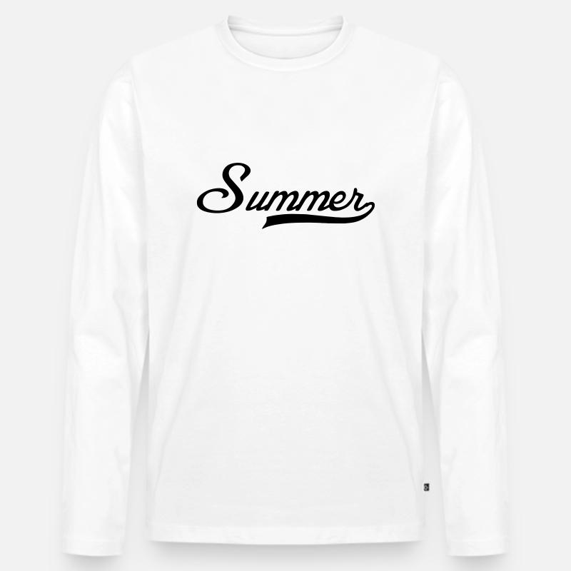 summer life beach - Männer Premium Bio Langarmshirt - Weiß