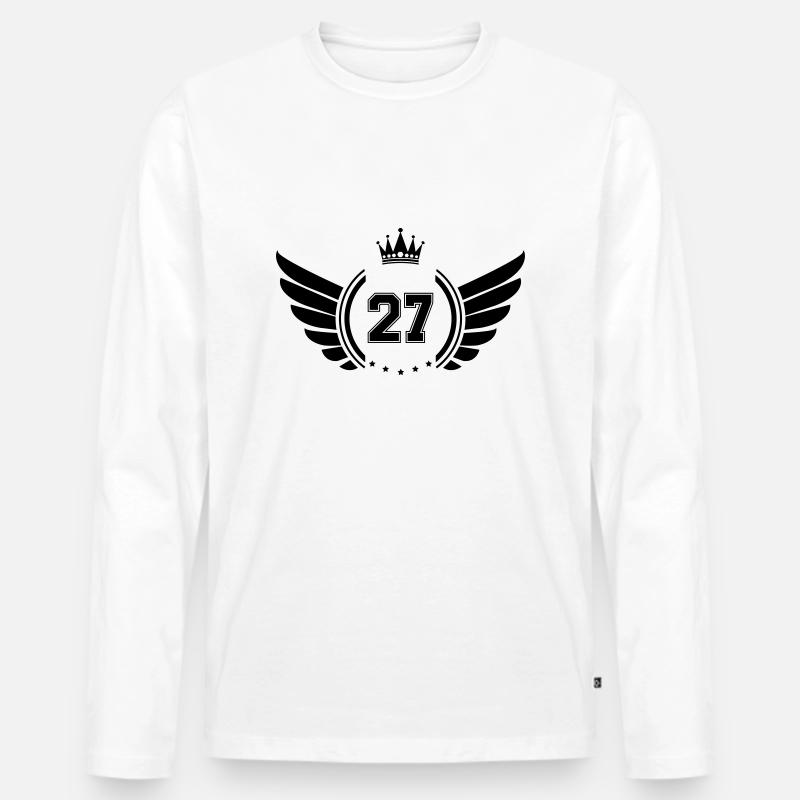 wappen 27 - Männer Premium Bio Langarmshirt - Weiß
