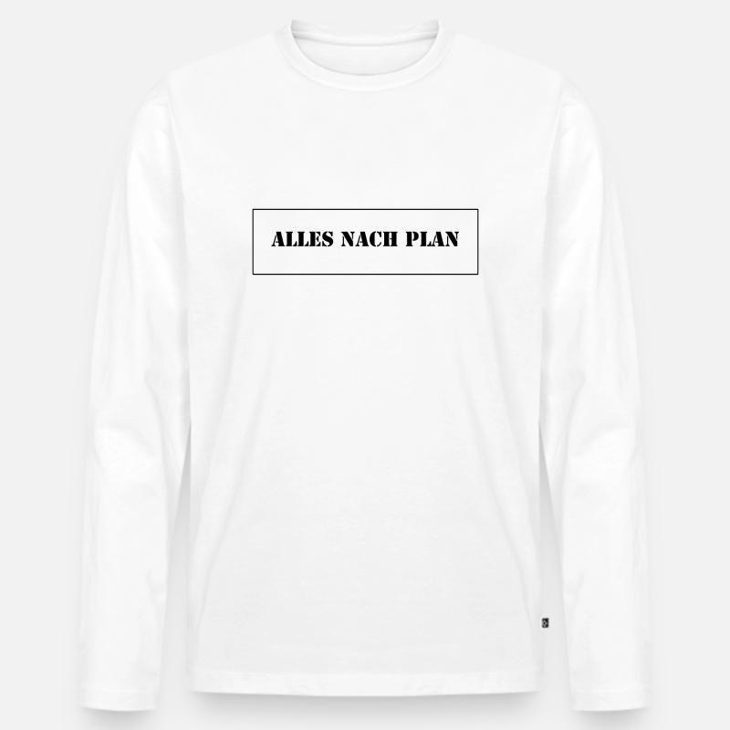 alles nach plan - Männer Premium Bio Langarmshirt - Weiß