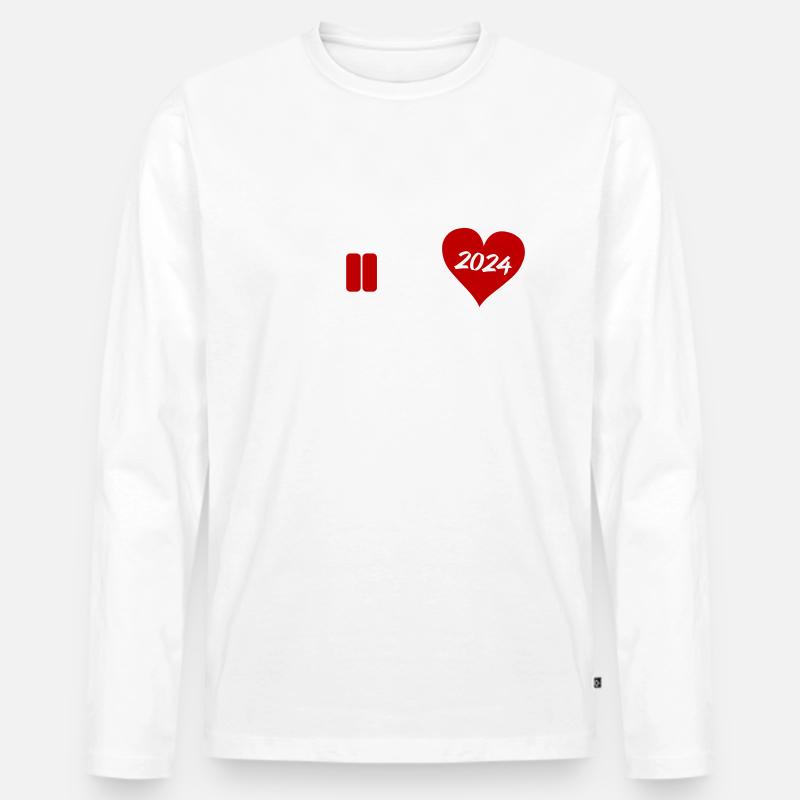 loading 2024 - Männer Premium Bio Langarmshirt - Weiß