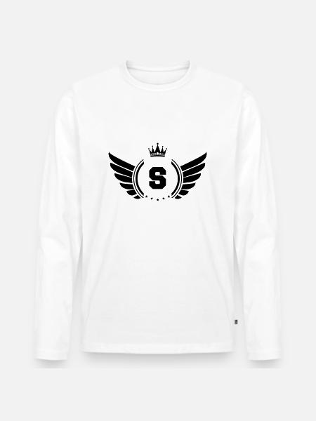 wappen S - Männer Premium Bio Langarmshirt - Weiß