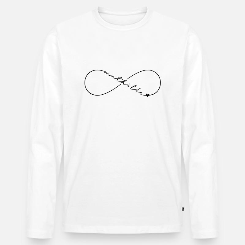 Mathilde Name Infinitysymbol - Männer Premium Bio Langarmshirt - Weiß