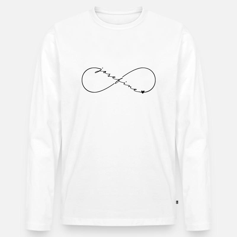 Josefine Name Infinitysymbol - Männer Premium Bio Langarmshirt - Weiß