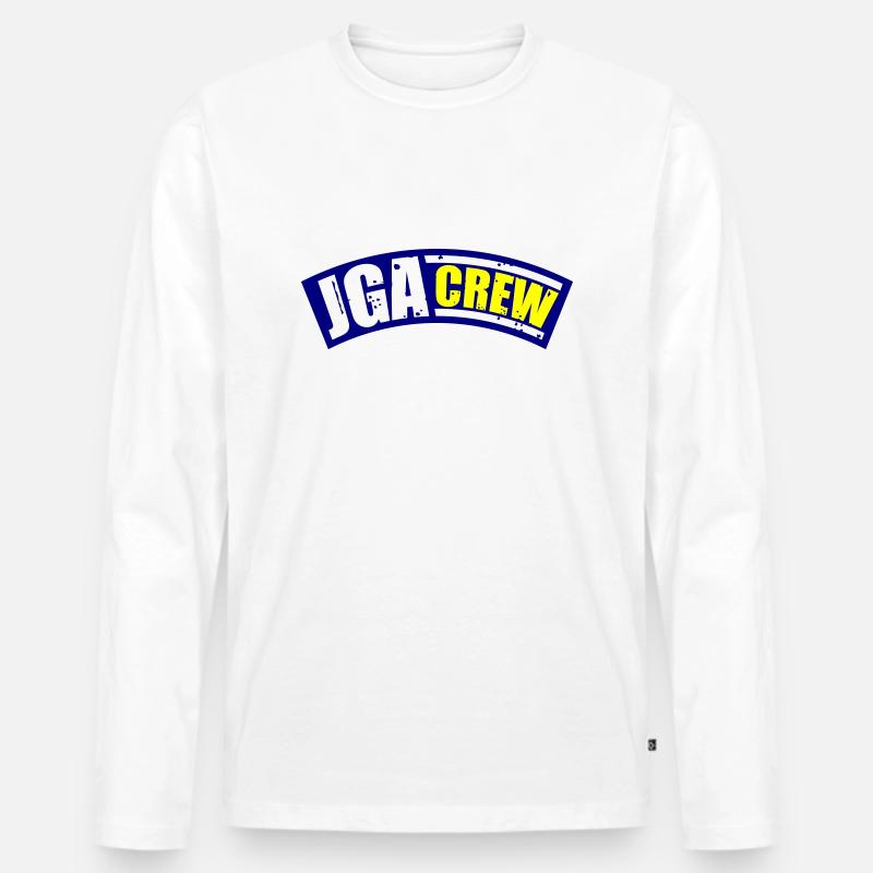 Jga Crew - Männer Premium Bio Langarmshirt - Weiß