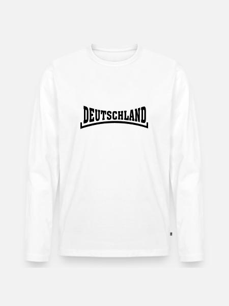 deutschland - Männer Premium Bio Langarmshirt - Weiß