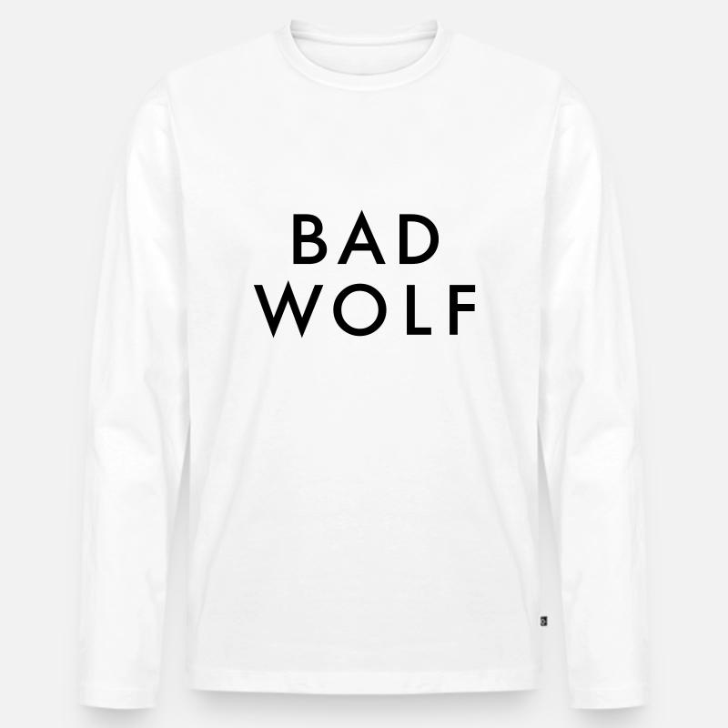 Bad Wolf - Männer Premium Bio Langarmshirt - Weiß