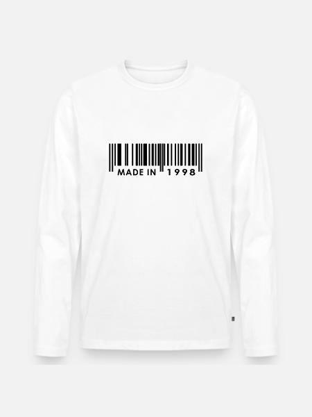 Anniversaire 1998 - T-shirt manches longues Premium bio Homme - blanc
