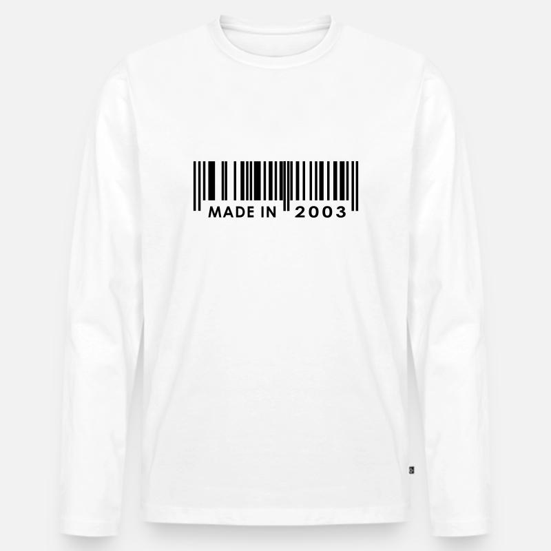 Geburtstag 2003 - Männer Premium Bio Langarmshirt - Weiß