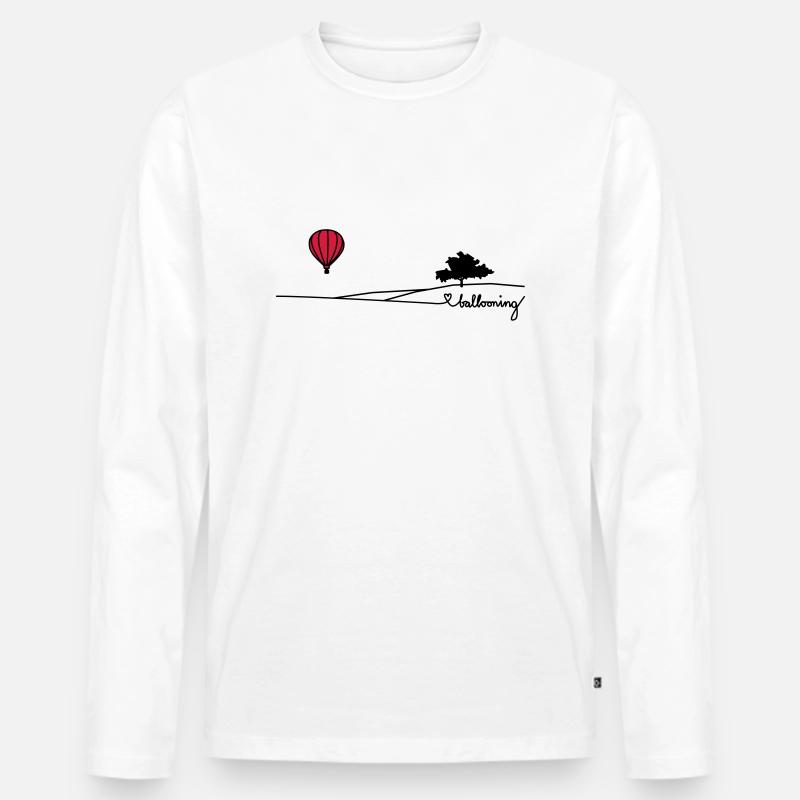 ballooning landscape - Männer Premium Bio Langarmshirt - Weiß