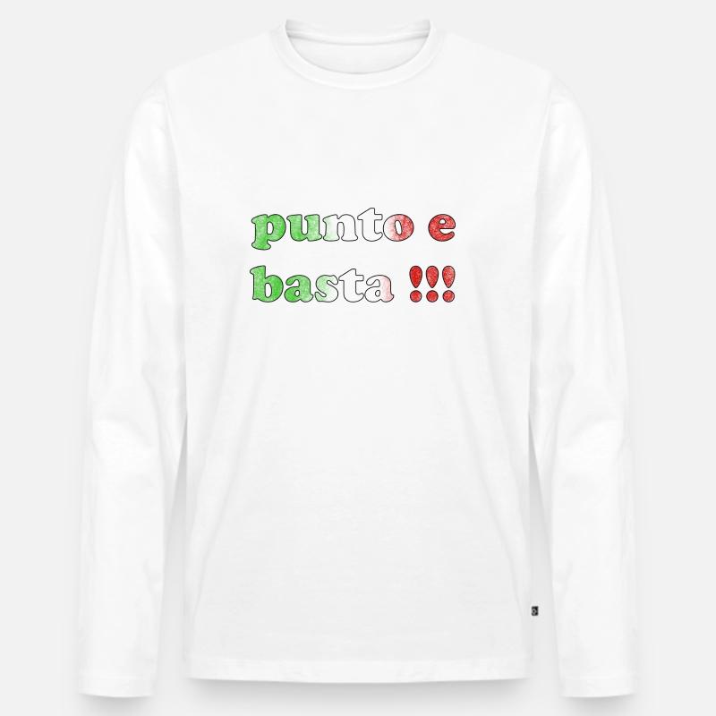 Punto - Männer Premium Bio Langarmshirt - Weiß