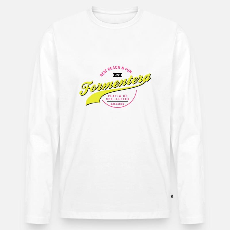 FORMENTERA - Männer Premium Bio Langarmshirt - Weiß