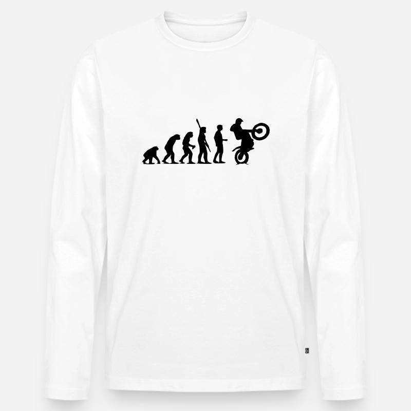 Trial Evolution - Männer Premium Bio Langarmshirt - Weiß