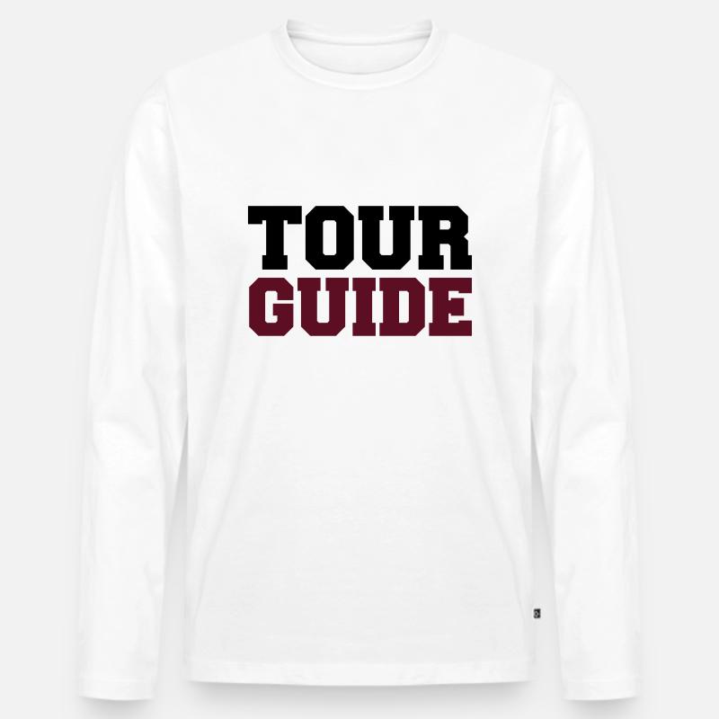 tour-guide - Männer Premium Bio Langarmshirt - Weiß