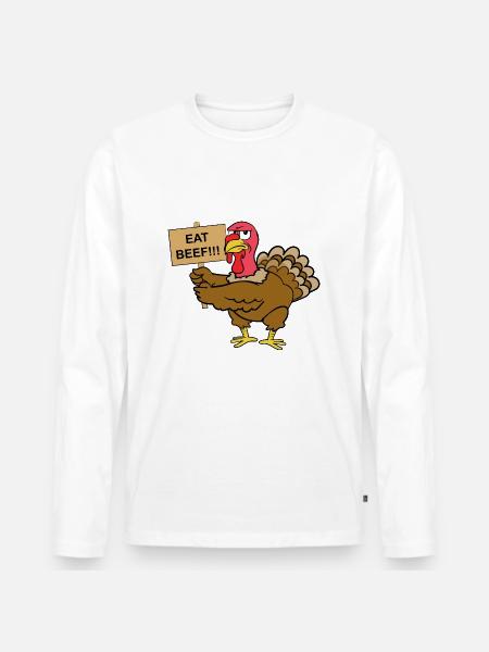 Thanksgiving turkey turkey - Men's Premium Organic Long Sleeve Shirt - white