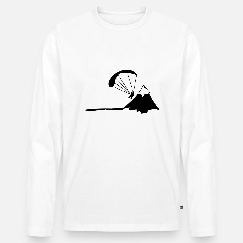 paragliding - Männer Premium Bio Langarmshirt - Weiß