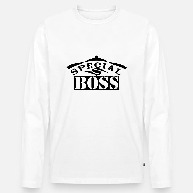 special - Männer Premium Bio Langarmshirt - Weiß